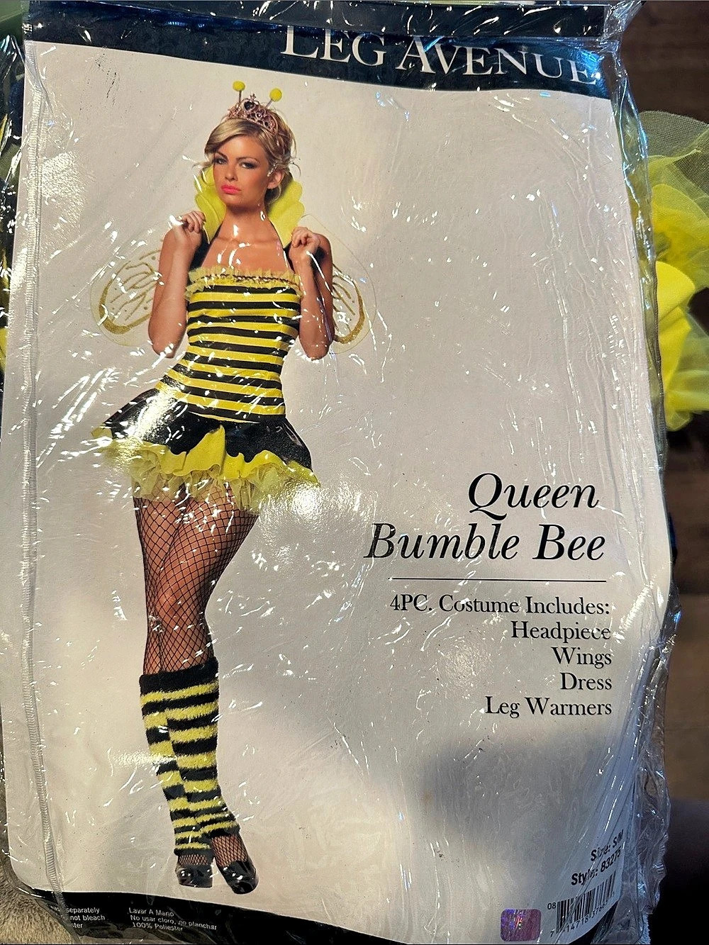 Leg Avenue Queen Bumble Bee Costume Yellow & Black Queen